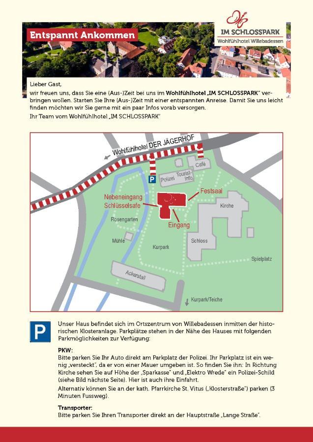 Wohlfuehlhotel Im Schlosspark - Self Checkin Willebadessen Esterno foto